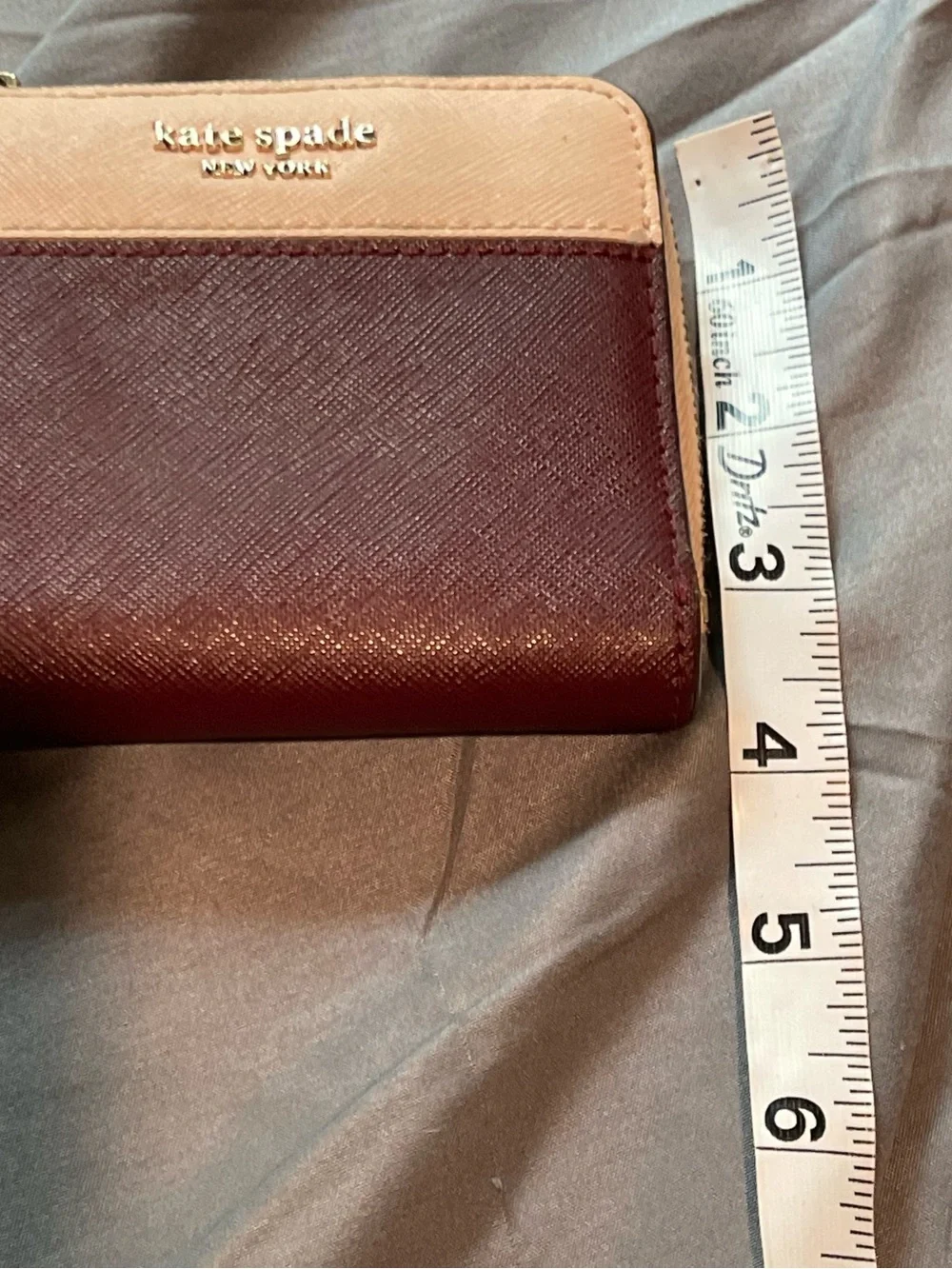 kate spade Two-Tone Wine and Blush Crossbody with Matching wallet